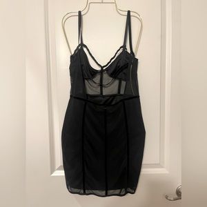 Black fashion Nova transparent cocktail dress